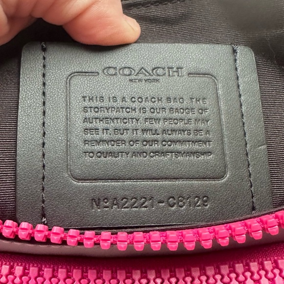 Coach Bum Bag Black Signature Pink/Blue/Silver 88429 - Picture 5 of 5